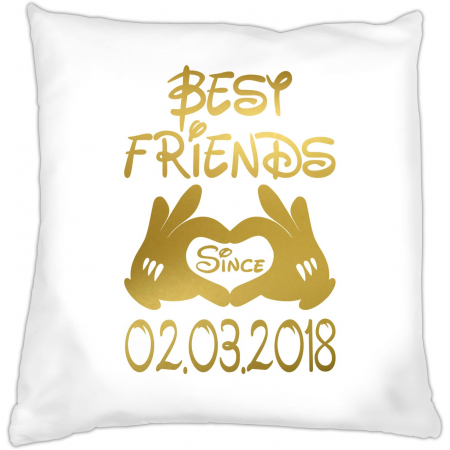 Poduszka dla przyjaciółki, przyjaciółek, koleżanki Best Friends Since z datą